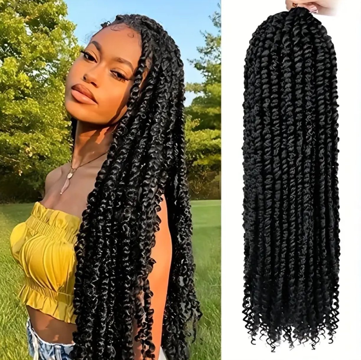 Pretwisted Passion Twist Hair - 24 Inch 8X Pretwisted Passion Twist Crochet Hair