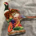 RARE Fitz and Floyd Pheasant Flowers Candle Holder 9