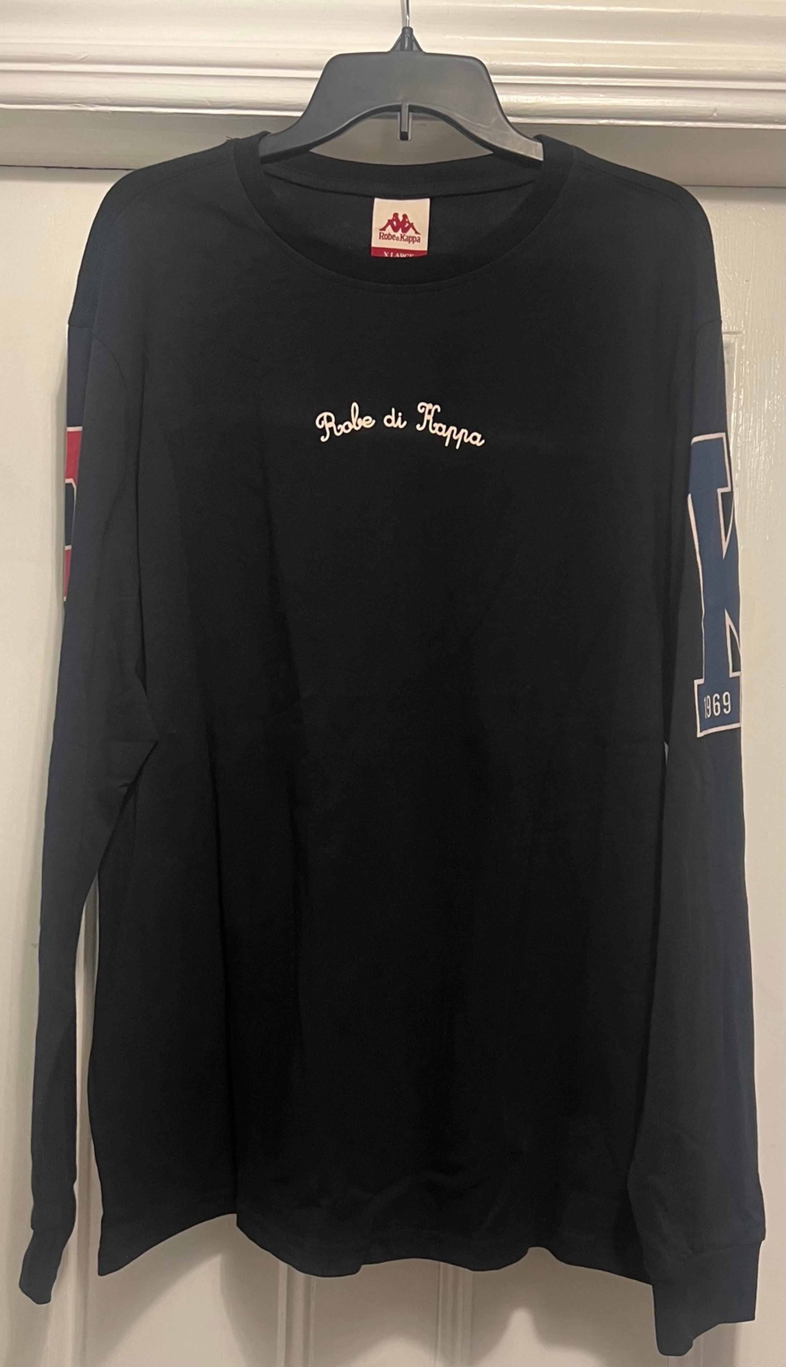 Authentic Robe Di Kappa Giovani Sera Jet Black Long Sleeve Tee XL