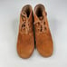 Clarks Brown Suede Lace Up Heeled Ankle Booties Size 8.5