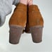 Clarks Brown Suede Lace Up Heeled Ankle Booties Size 8.5