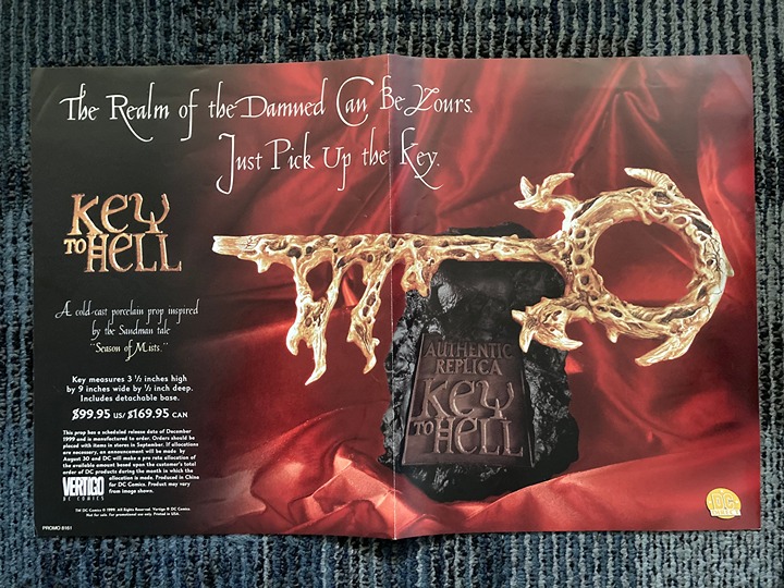 SANDMAN: KEY to HELL Authentic Replica Promo Poster 8161 - 11 x17 FOLDED 1999