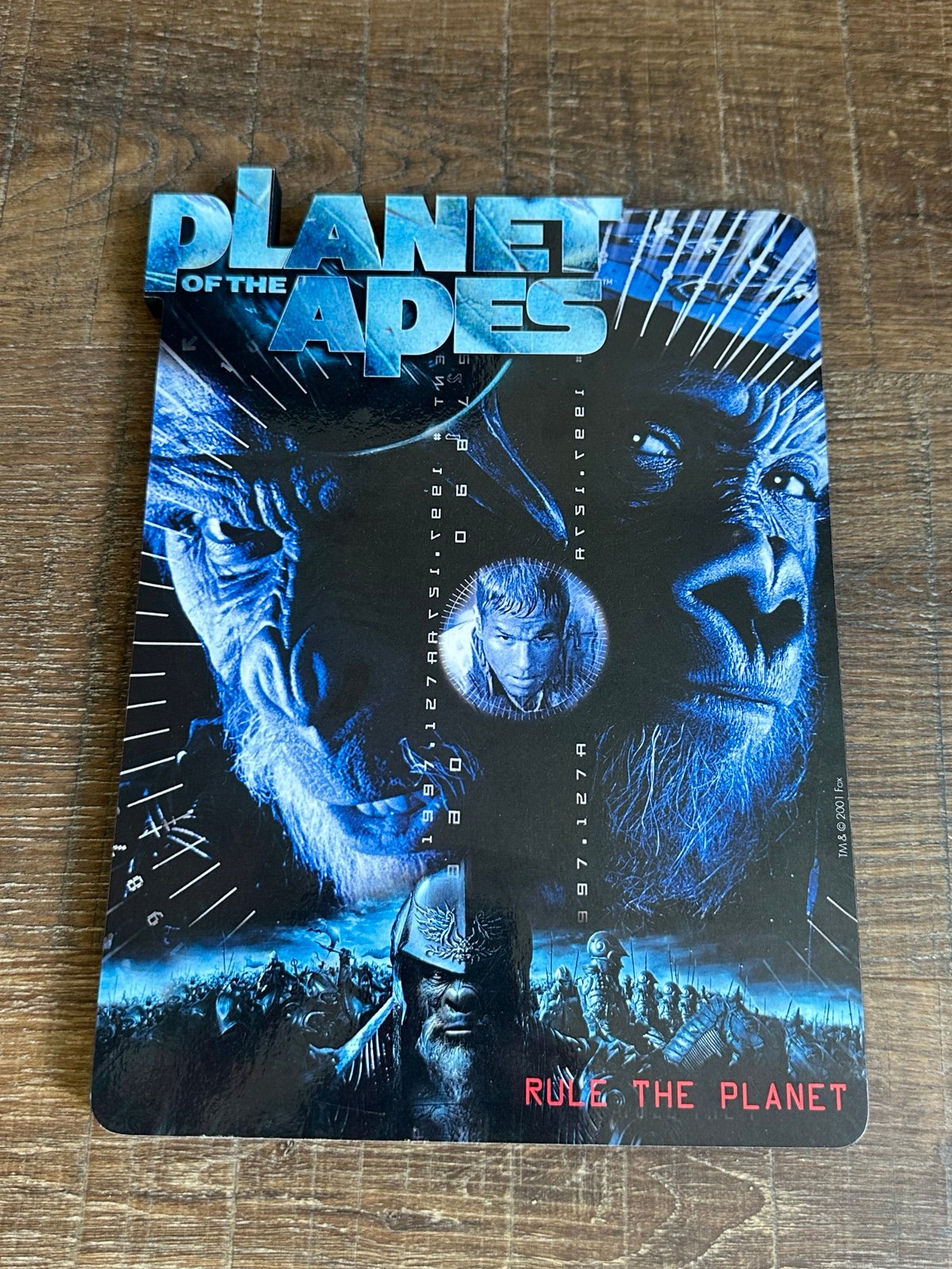 Planet of the apes rule the planet hang up wooden poster