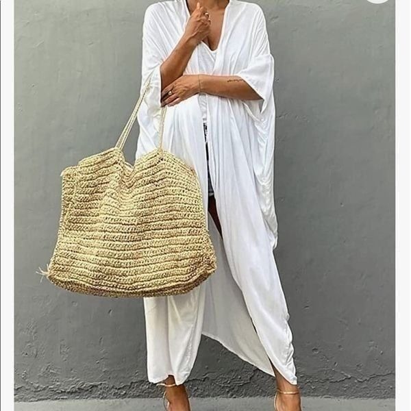 NEW Bohemian Chic White Kimono Cover Up