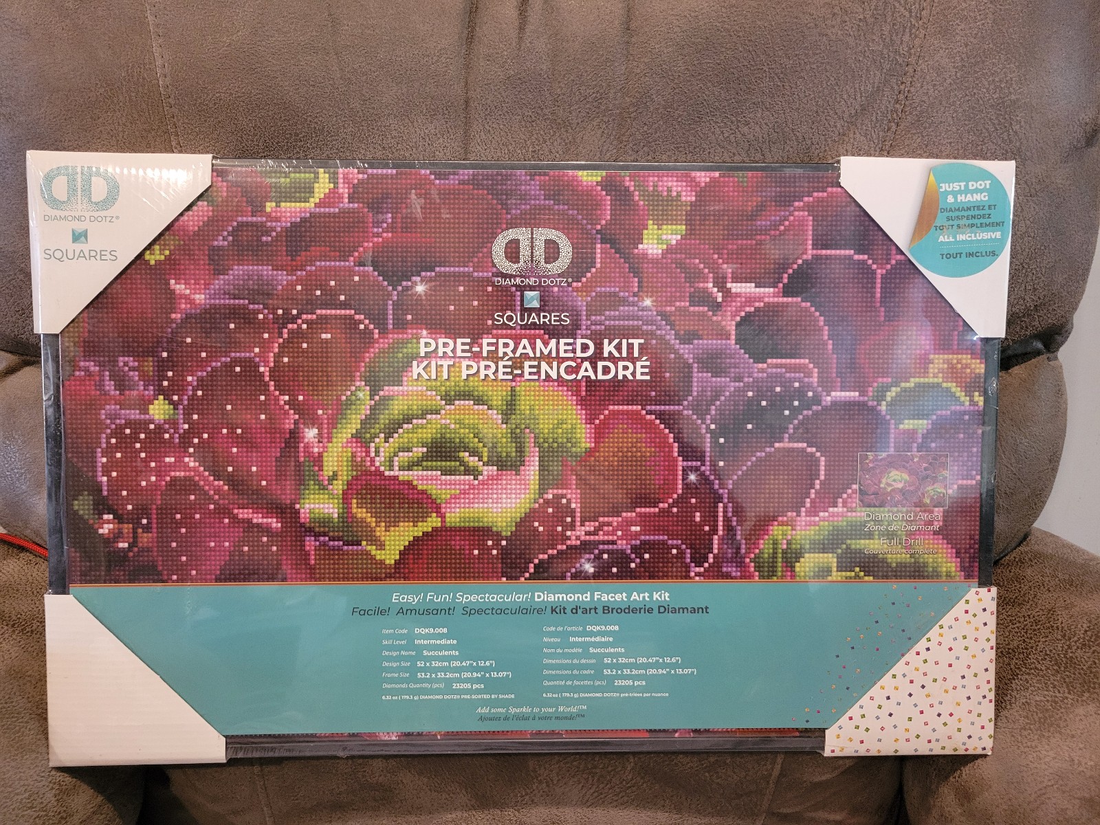 Diamond Dotz Succulents framed art kit NEW