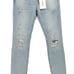 FRAME Men 32 L'Homme Jeans Tubman Blue Skinny Denim Distressed Whisker Mid Rise