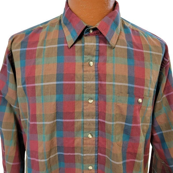 free shipping & exchanges. Button Shirt Dress Plaid Colorful 80s Vintage Fog London Up Fall L Large Men Top Men free shipping & exchanges. Button Shirt Dress Plaid Colorful 80s Vintage Fog London Up Fall L Large Men Top Men