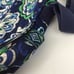 Vera Bradley Laptop Messenger Bag Mediterranean Blue Floral Diamond Quilted