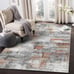 4'x6' Non Slip Abstract Rug h54hx