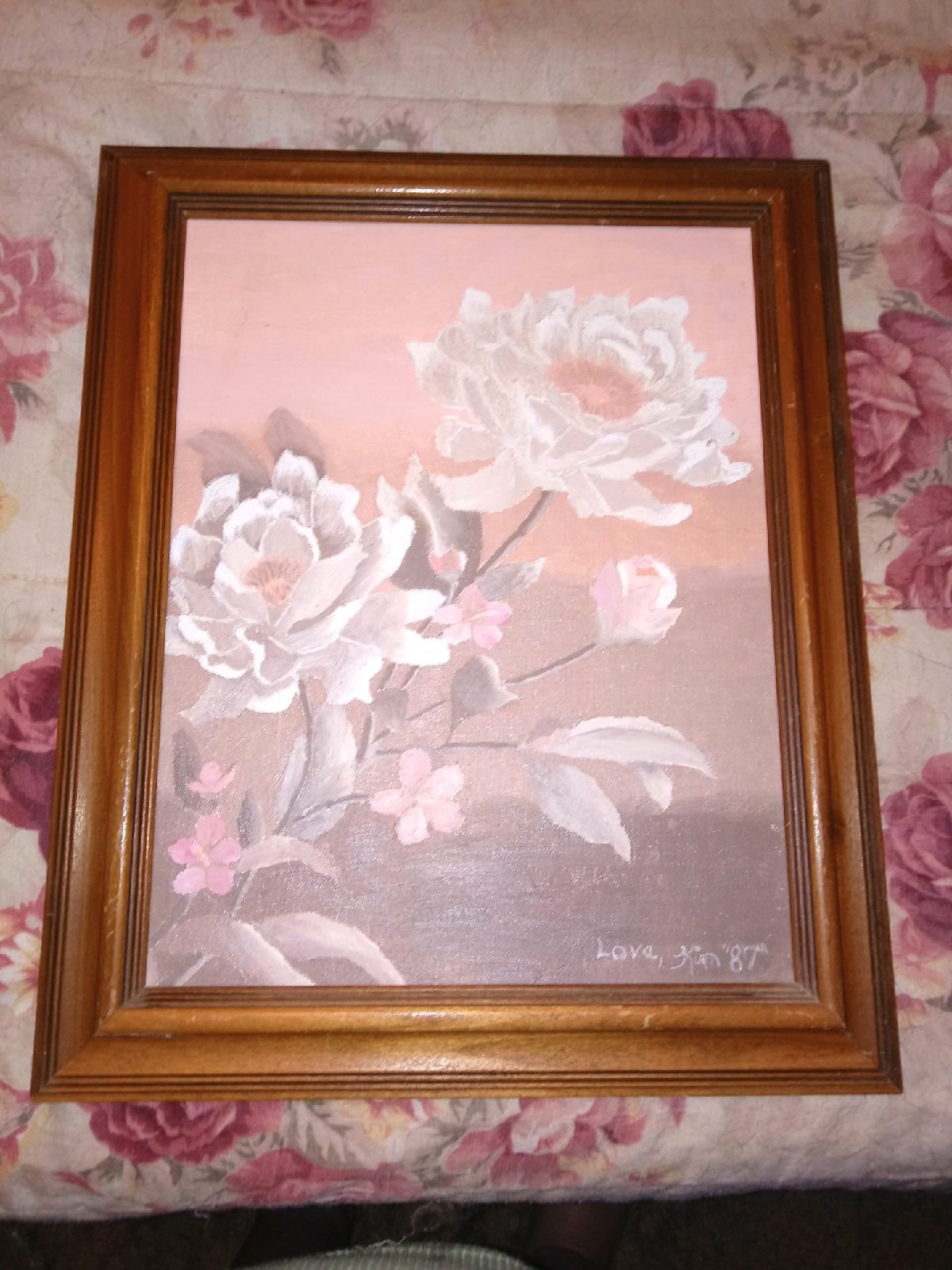 White Flower Oil Painting
