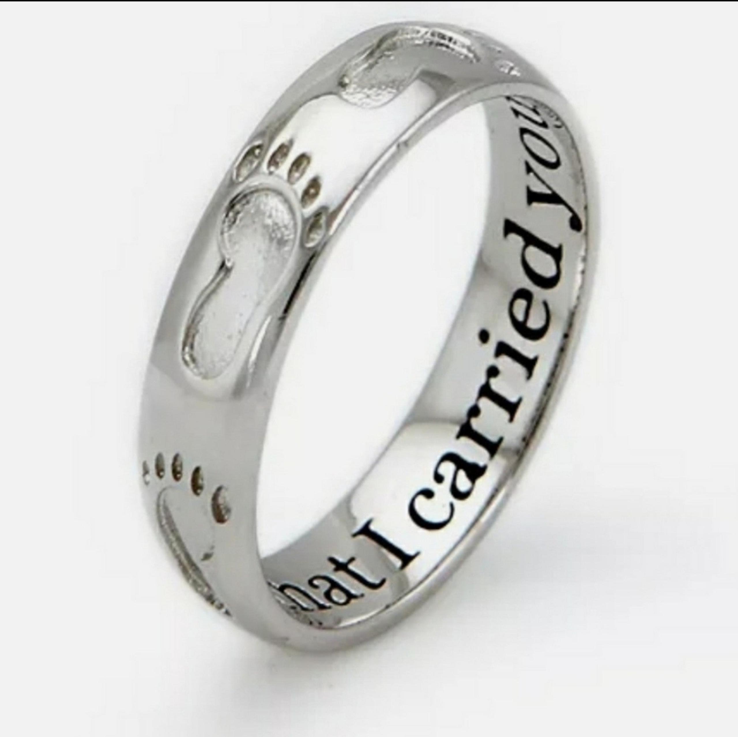Sterling Silver Footprints In The Sand Ring size 5,6,7,8,9,10