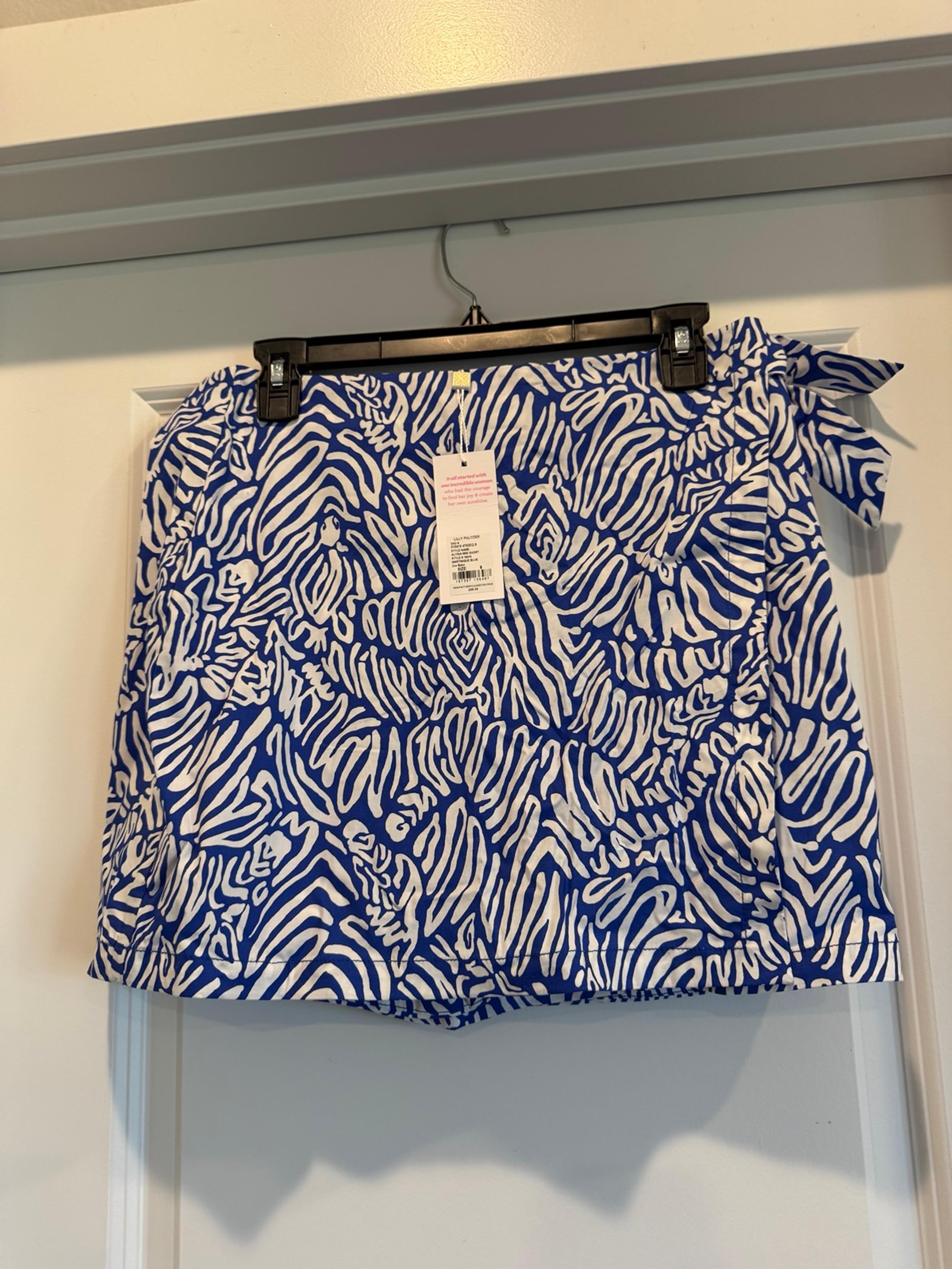 Lilly Pulitzer Alysia Mini Skort 8 Martinique Blue New with Tags
