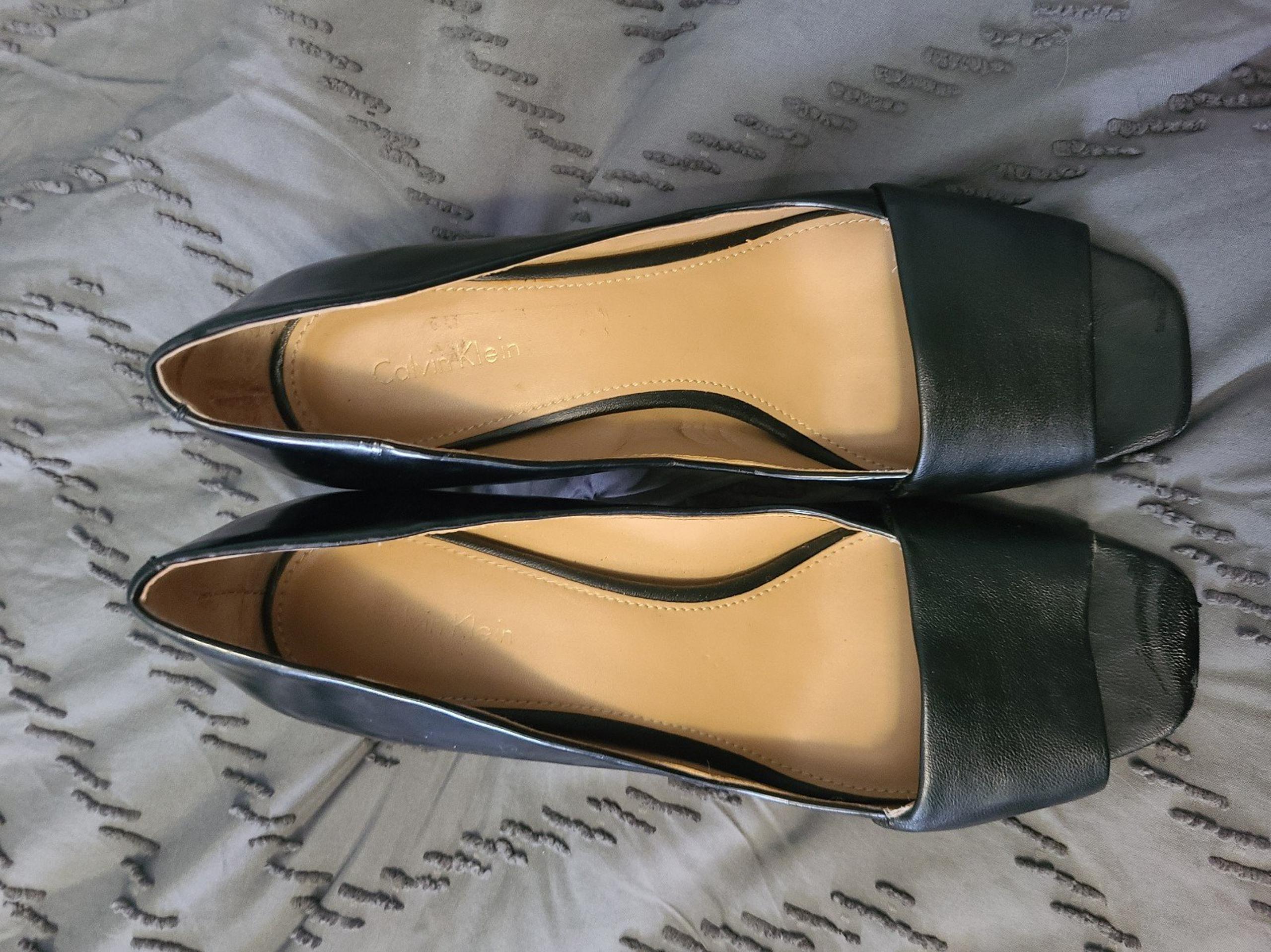 Calvin Klein peep toe pumps