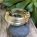 VINTAGE INNA CYTRINE PARIS CLEAR LUCITE GOLD TONE HINGED BANGLE
