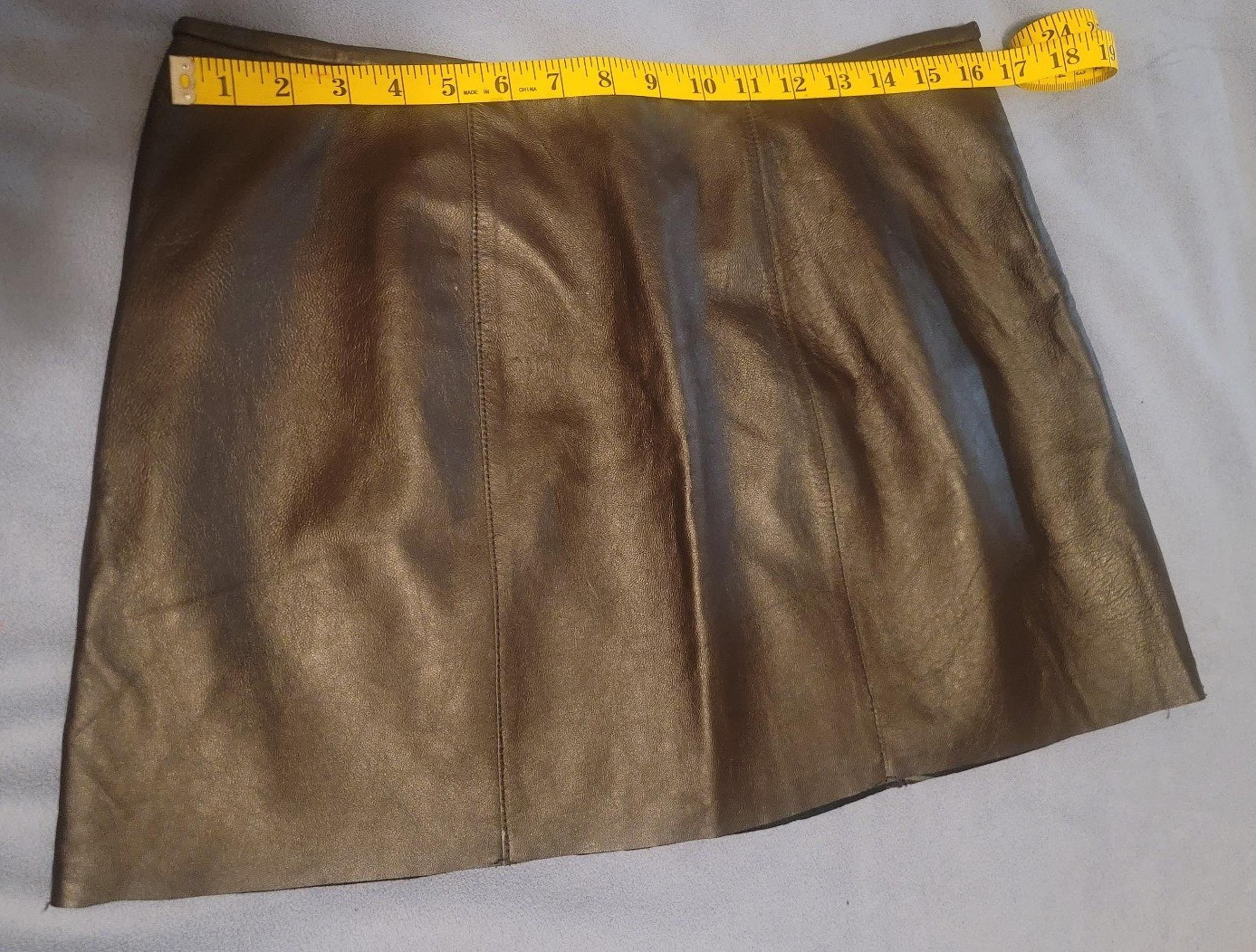 ALFANI leather mini skirt