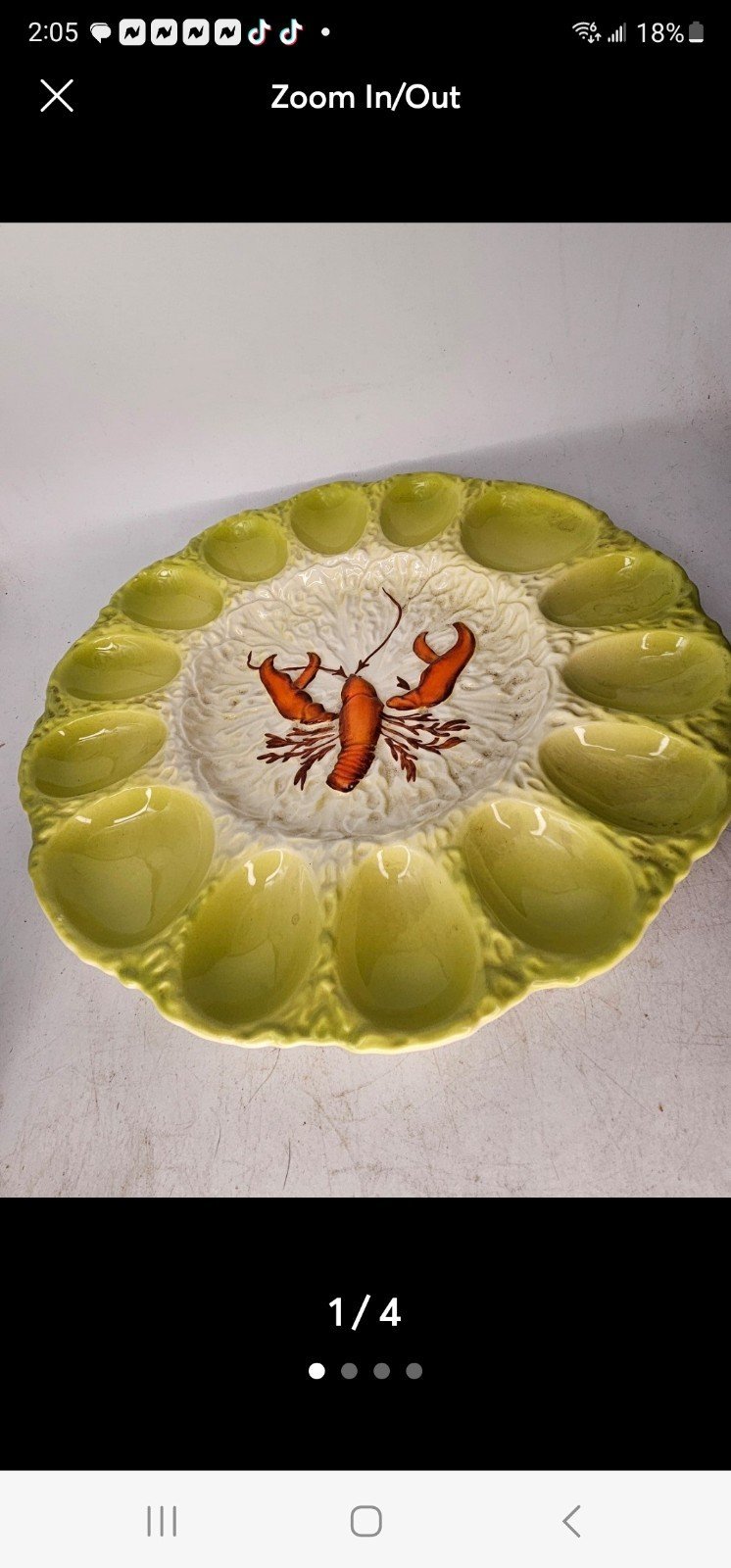 Vintage Carltonware deviled egg dish from England