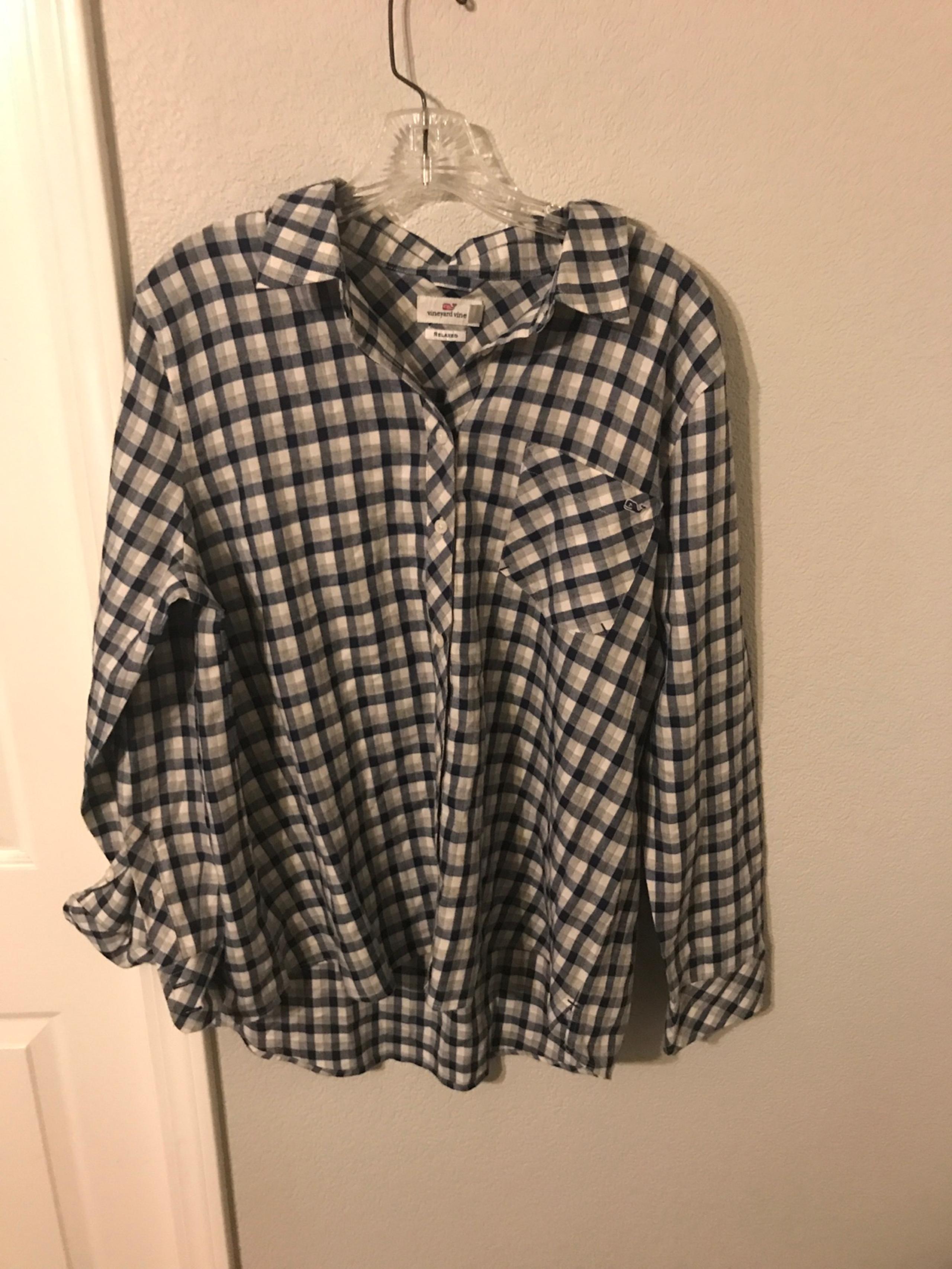 Vineyard vines button down shirt sz 16 women relaxed