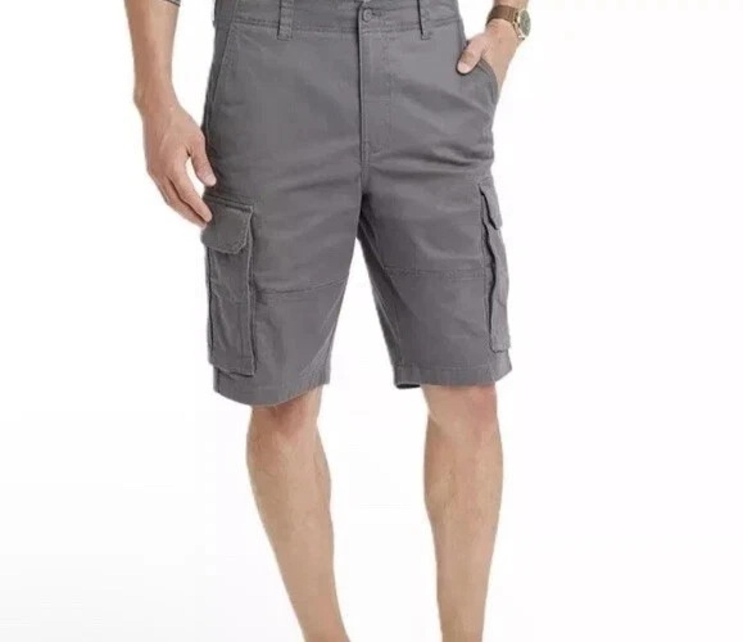 Mens Cargo Shorts 6 pockets 11” Inseam 34” Waist Gray BRAND NEW - Goodfellow & Co