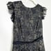 Tadashi Shoji Womens Metallic Jacquard Flared Dress Midi Floral Black Size 10