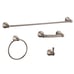 MPK Kassel 4pc Brushed Nickel Bath Accessories for Elegant Style