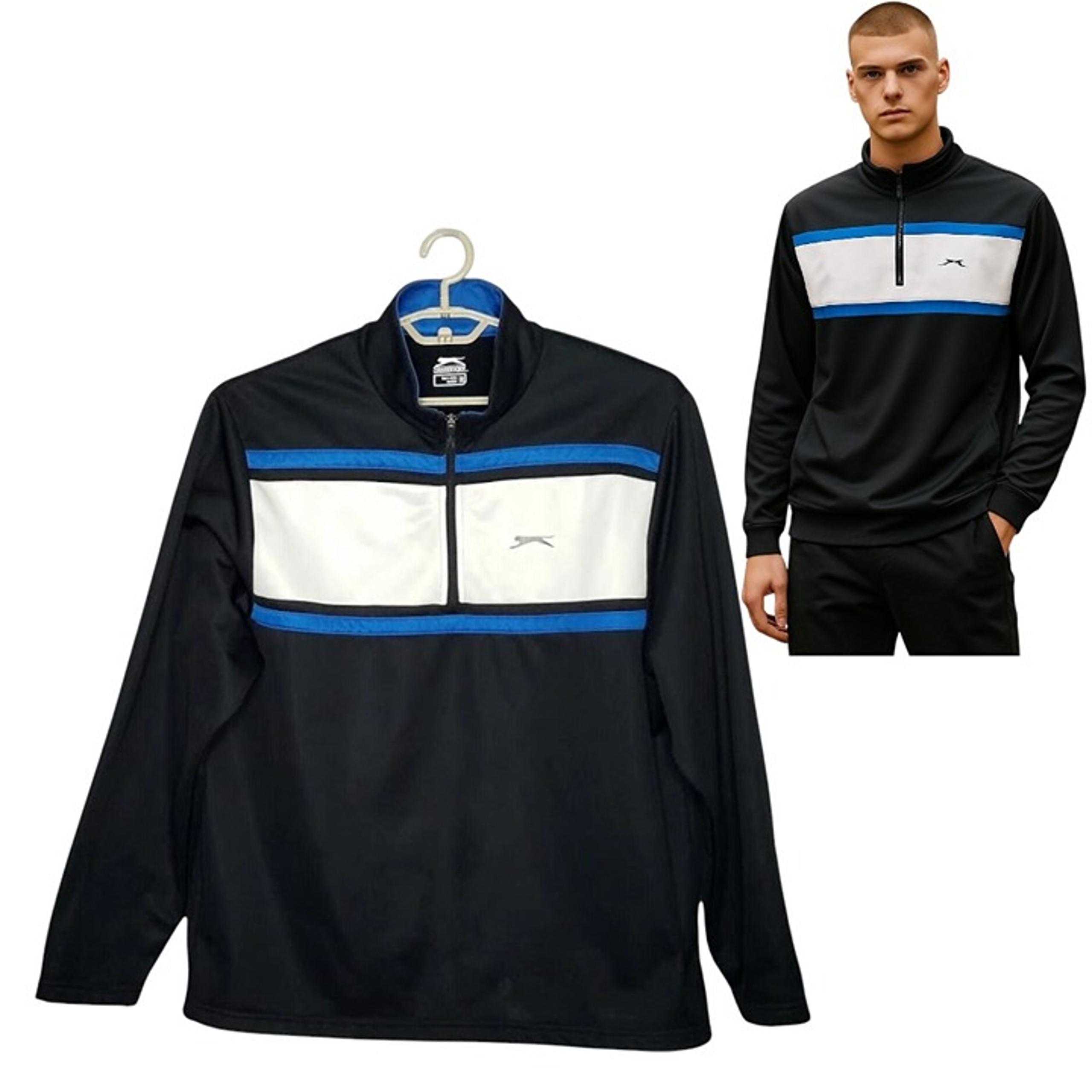 Slazenger Golf Jacket Men's XL Fleece Lined 1/4 Zip Pullover Athletic Sport Logo