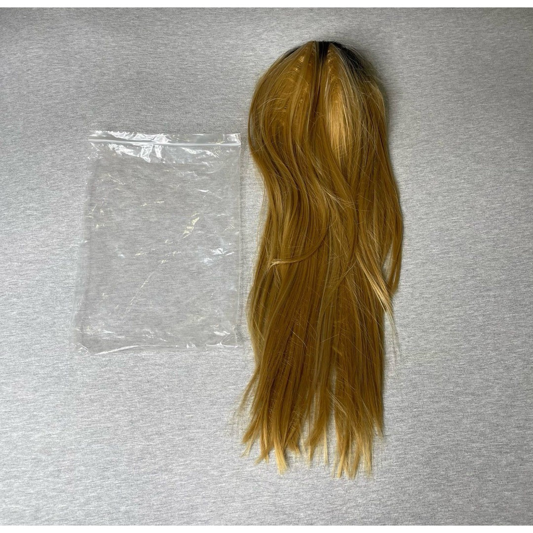 Miuniu 28 inch Women’s Long Straight Blonde & Black Ombre Hair Wig