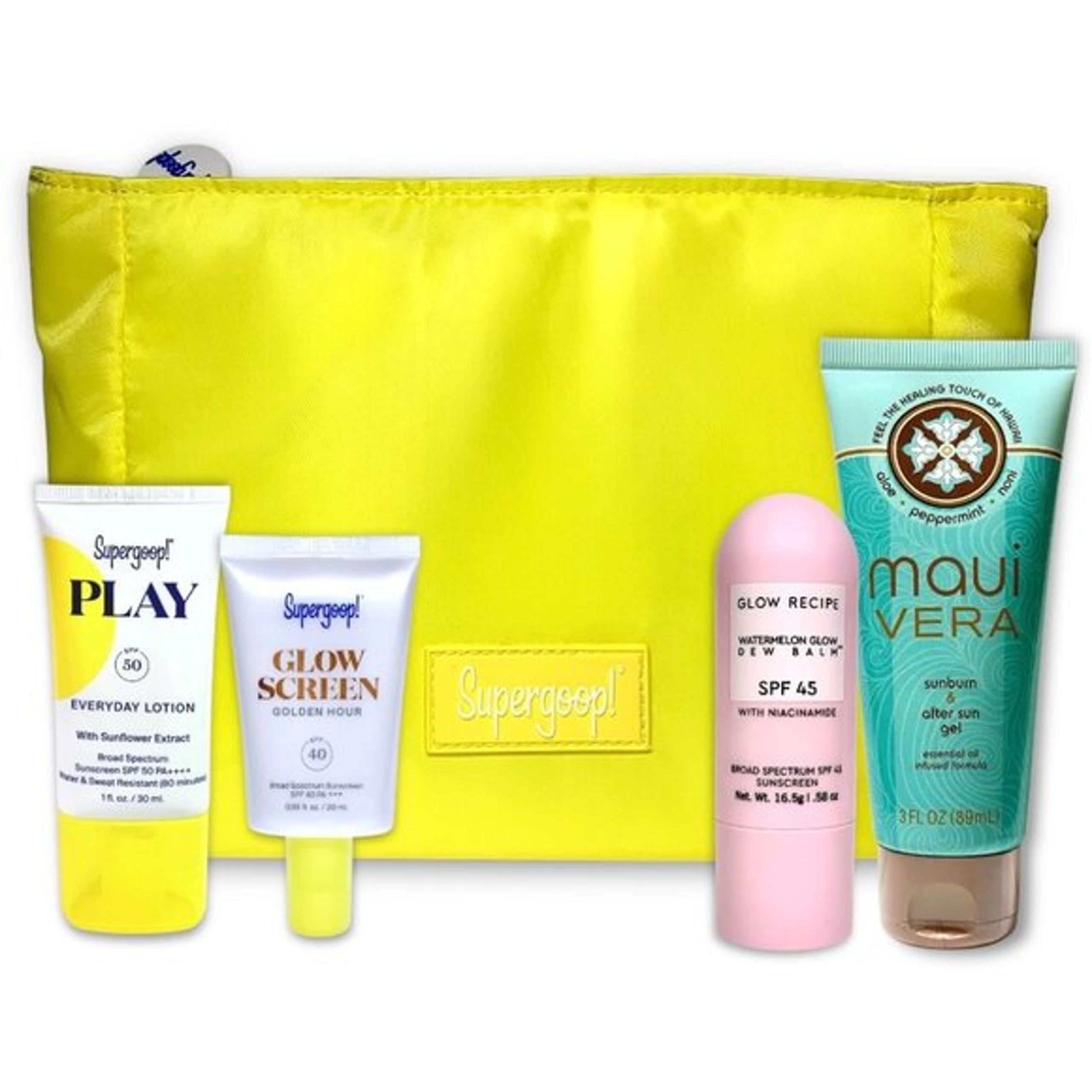 Sephora Favorites x Supergoop! Sunscreen Bundle + Glow Recipe + AfterSun Gel—NWT