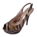 Stuart Weitzman Snakeskin Platform Slingback Heels Size 7.5
