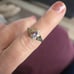 10k yellow gold diamond and marquise tanzanite ring