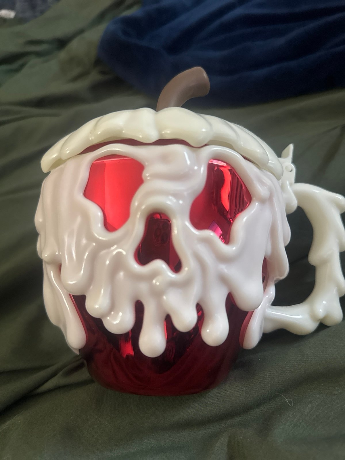 Disney Parks Red POISON APPLE Mug Cup Halloween Glow In Dark Snow White