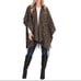 Woolrich leopard cozy blanket wrap with fringe