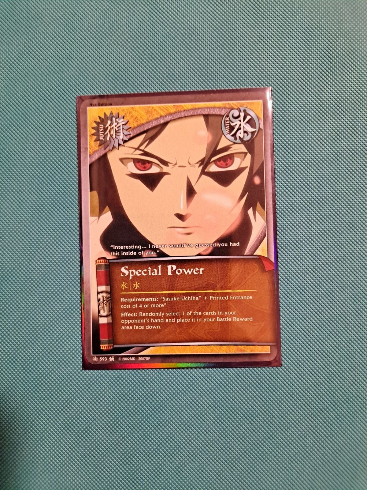 Naruto Card J-593 Special Power Foretold Prophecy 1st Edition Series 15 Bandai