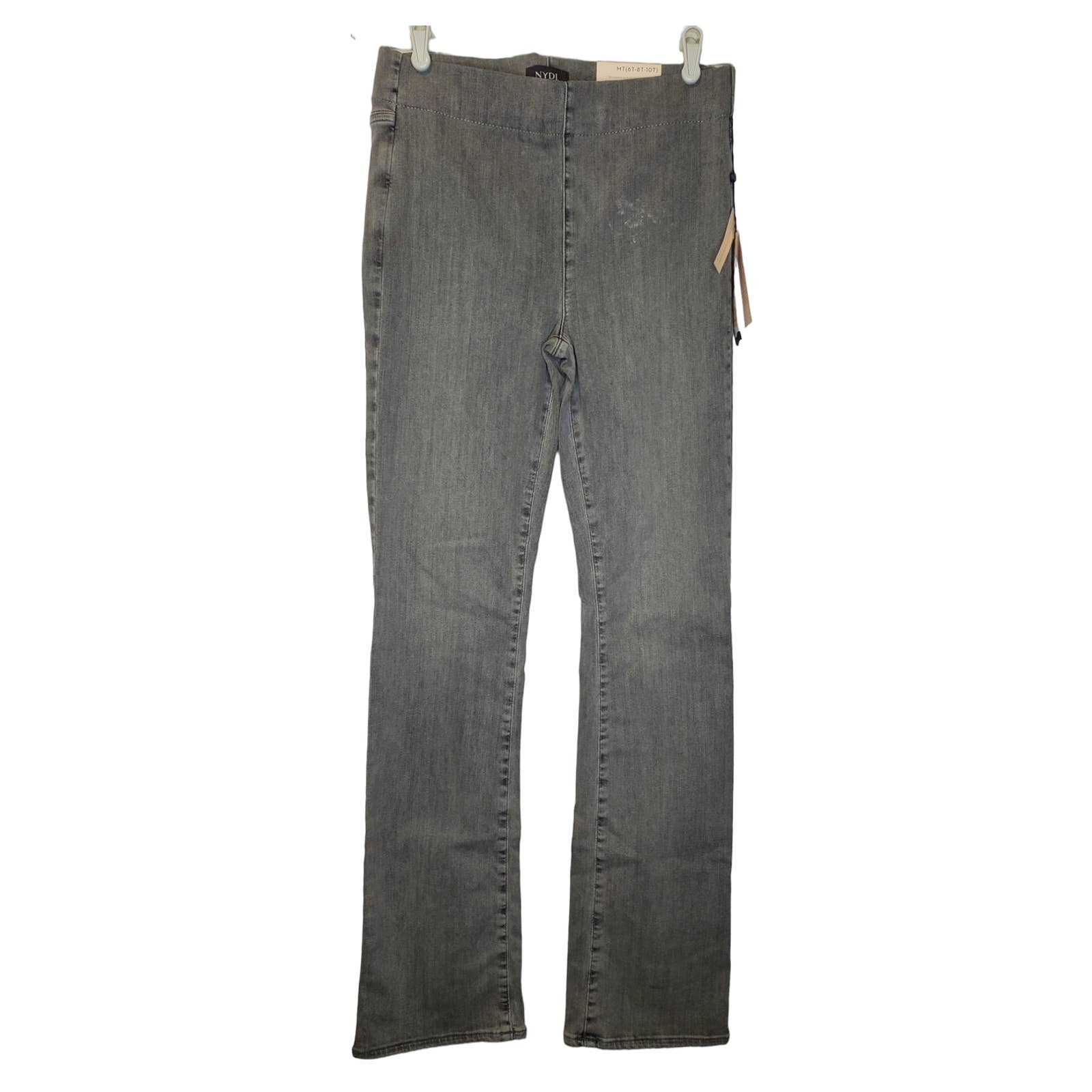 NEW NYDJ S Pull On Slim Boot Cut Gray Clean Barnet Stretch Jeans Denim