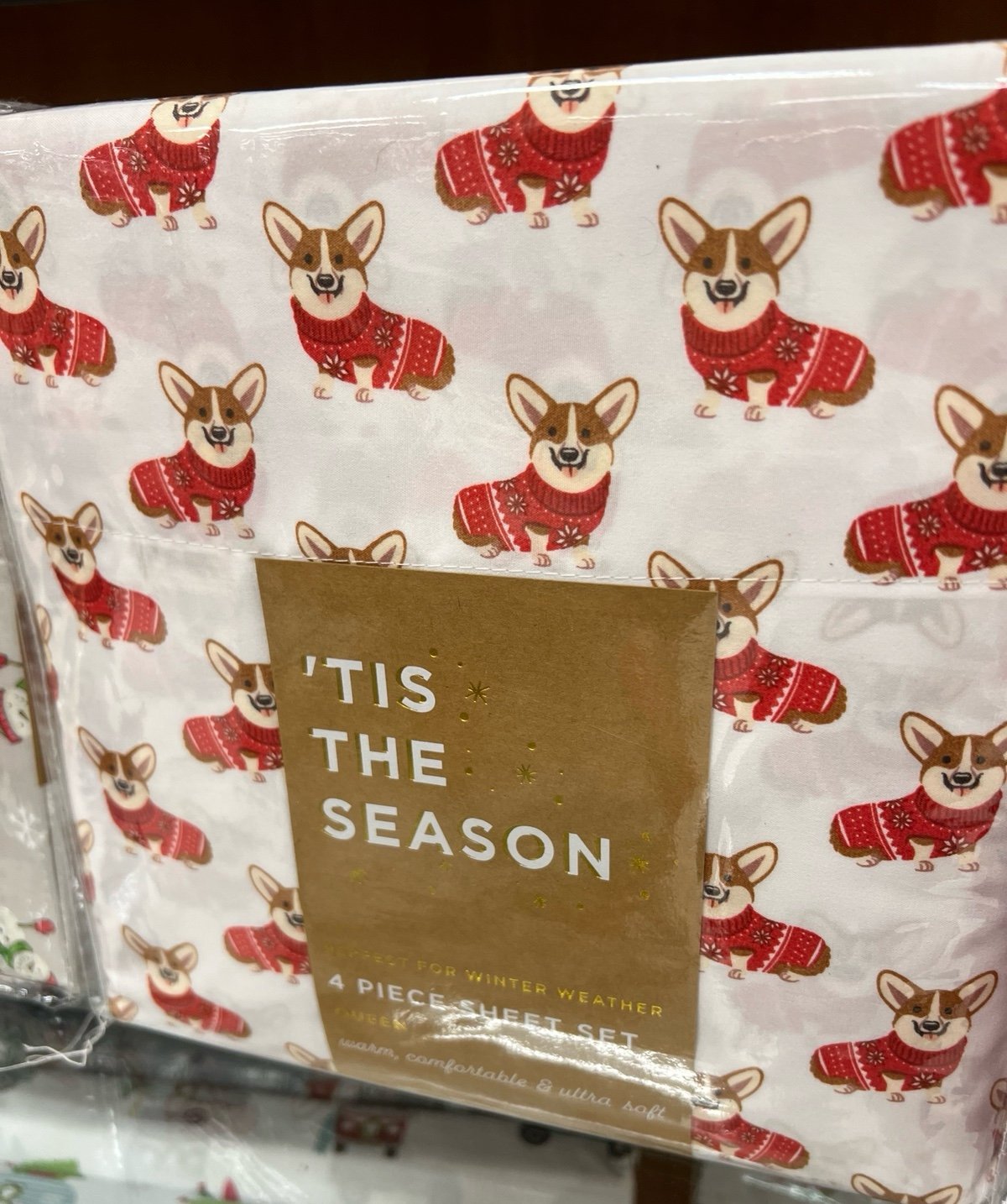 Corgi Christmas queen sheet set