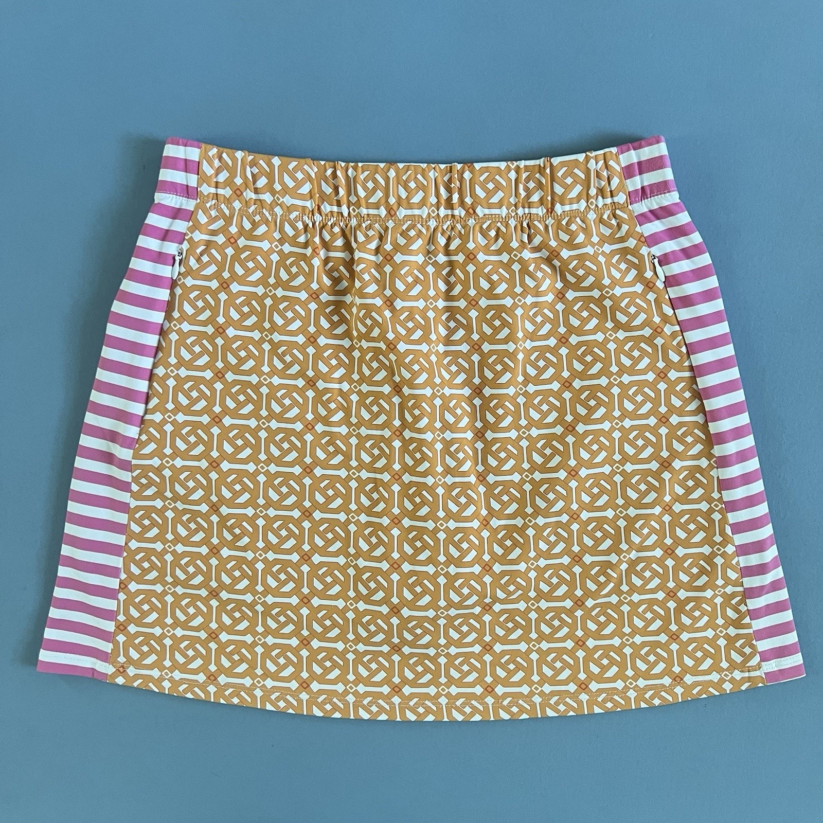 J. McLaughlin Palm Springs Pink Orange Geo Catalina Cloth Golf Skort