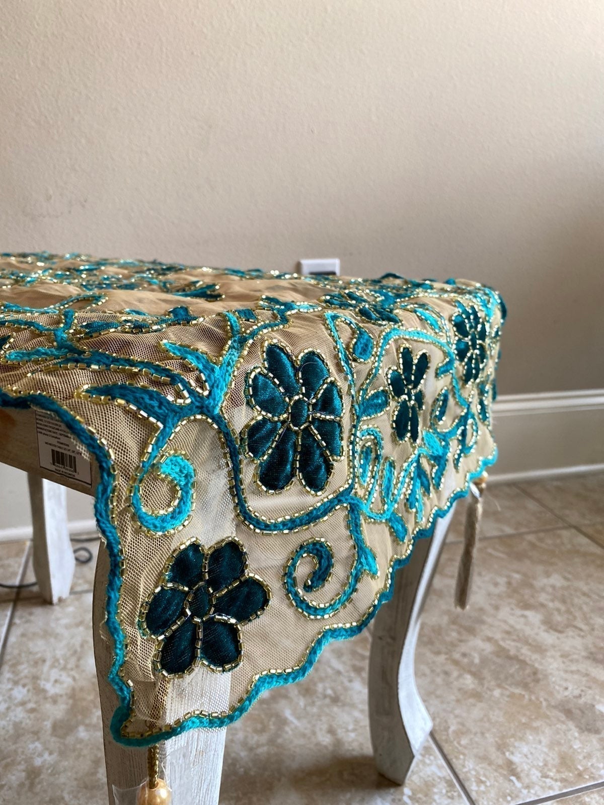 5 pc handmade exotic embroidered table runners