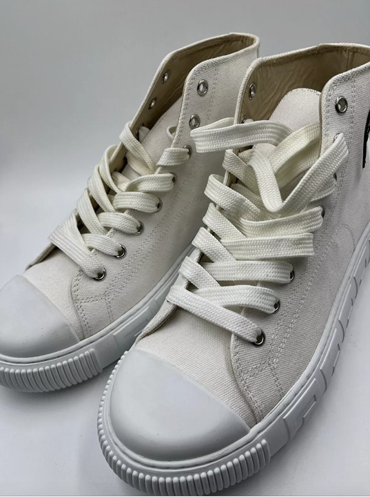 Versace Palladium High-top Canvas Sneakers Size 39 Floor Sample