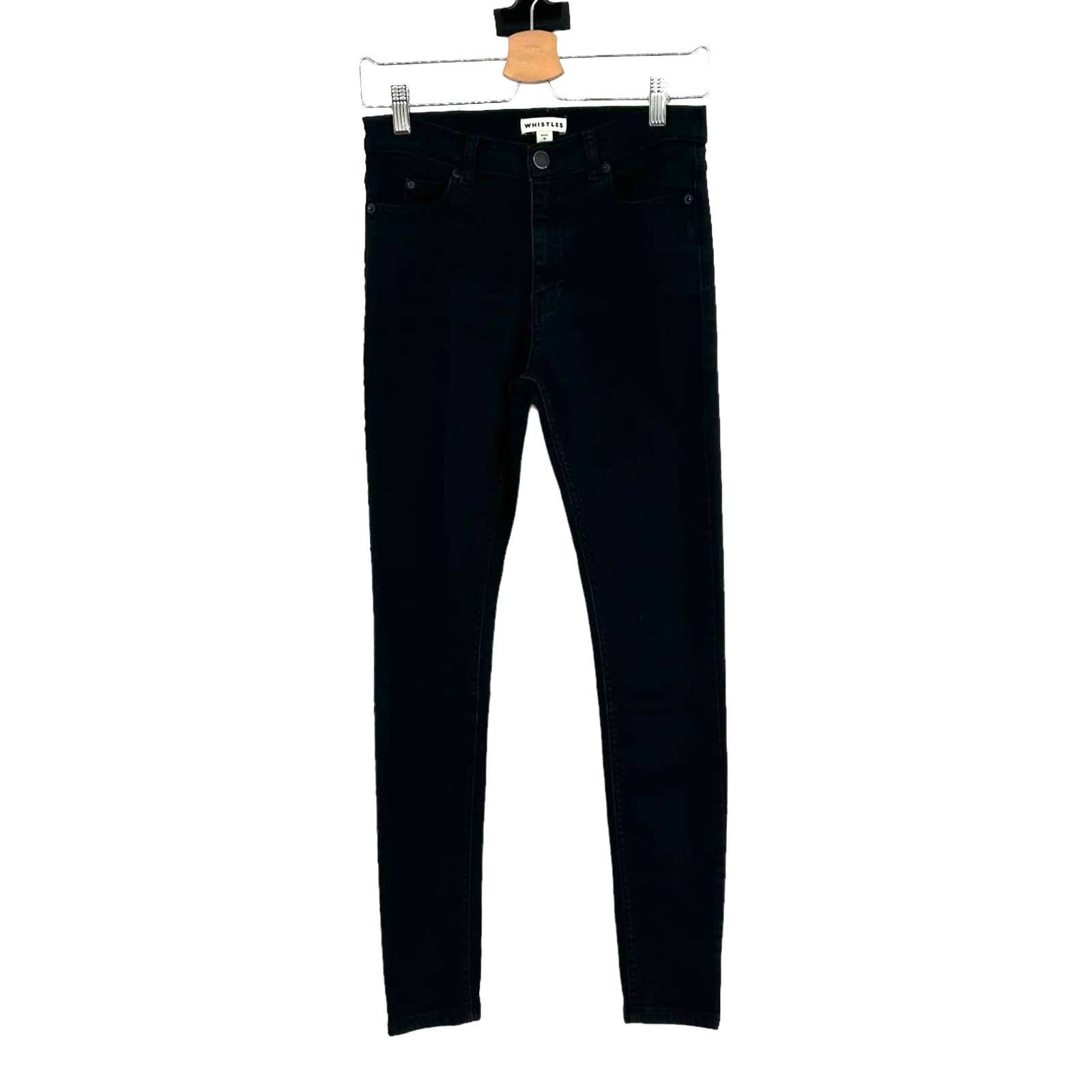 Whistles Black Skinny Jeans Denim Dark Wash Size 26