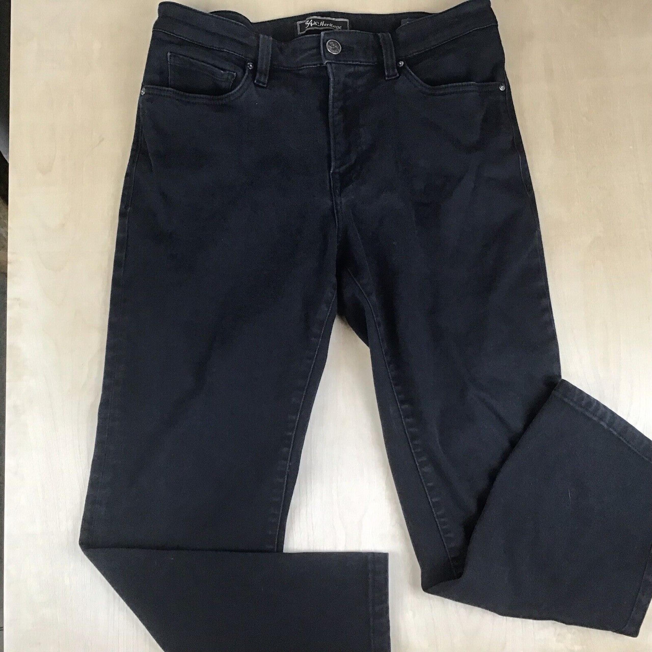 34 Heritage Mens Charisma Comfort Rise Classic Jeans Black Denim Sz 35