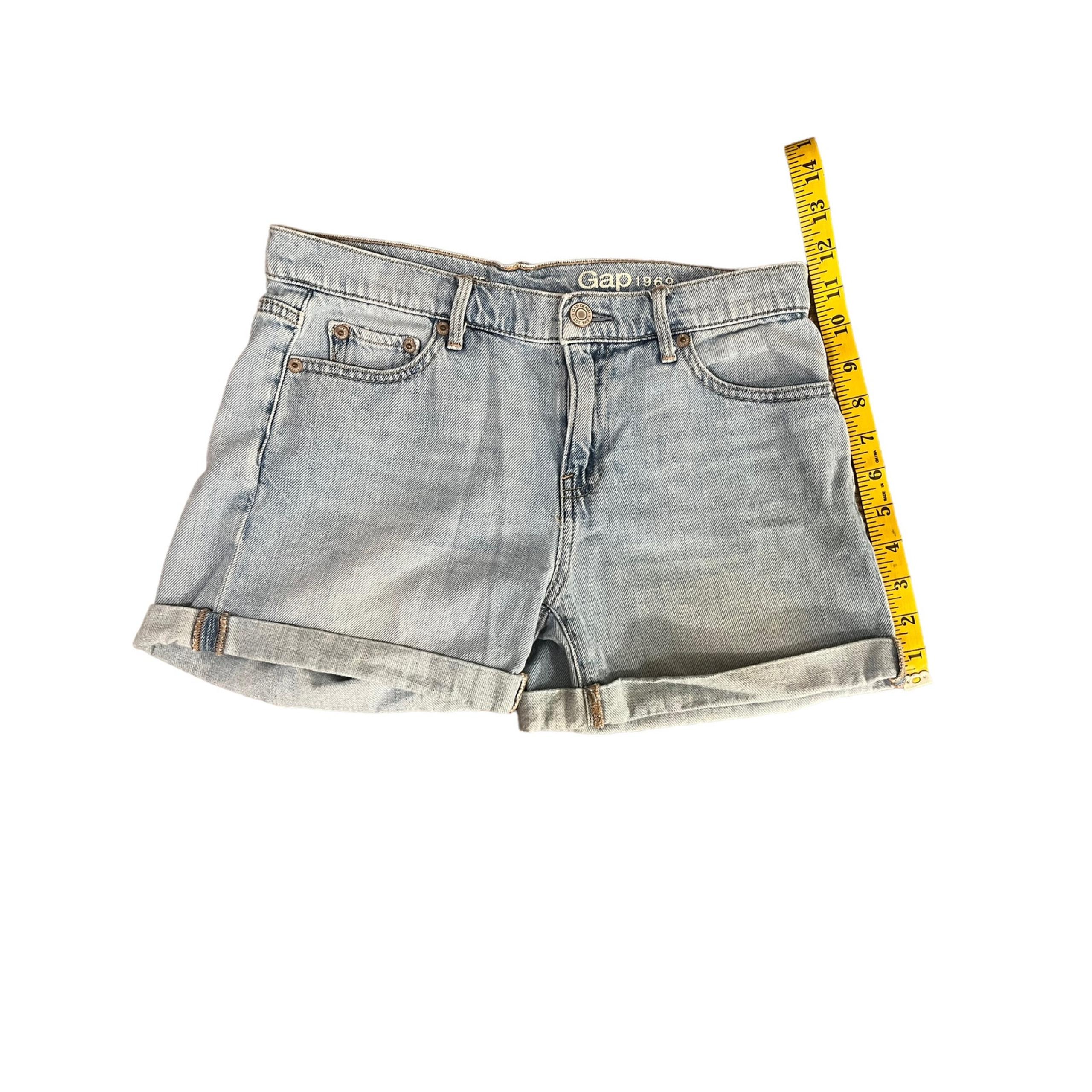 Gap 1969 Womens Shorts With Flower Design Denim Blue 25