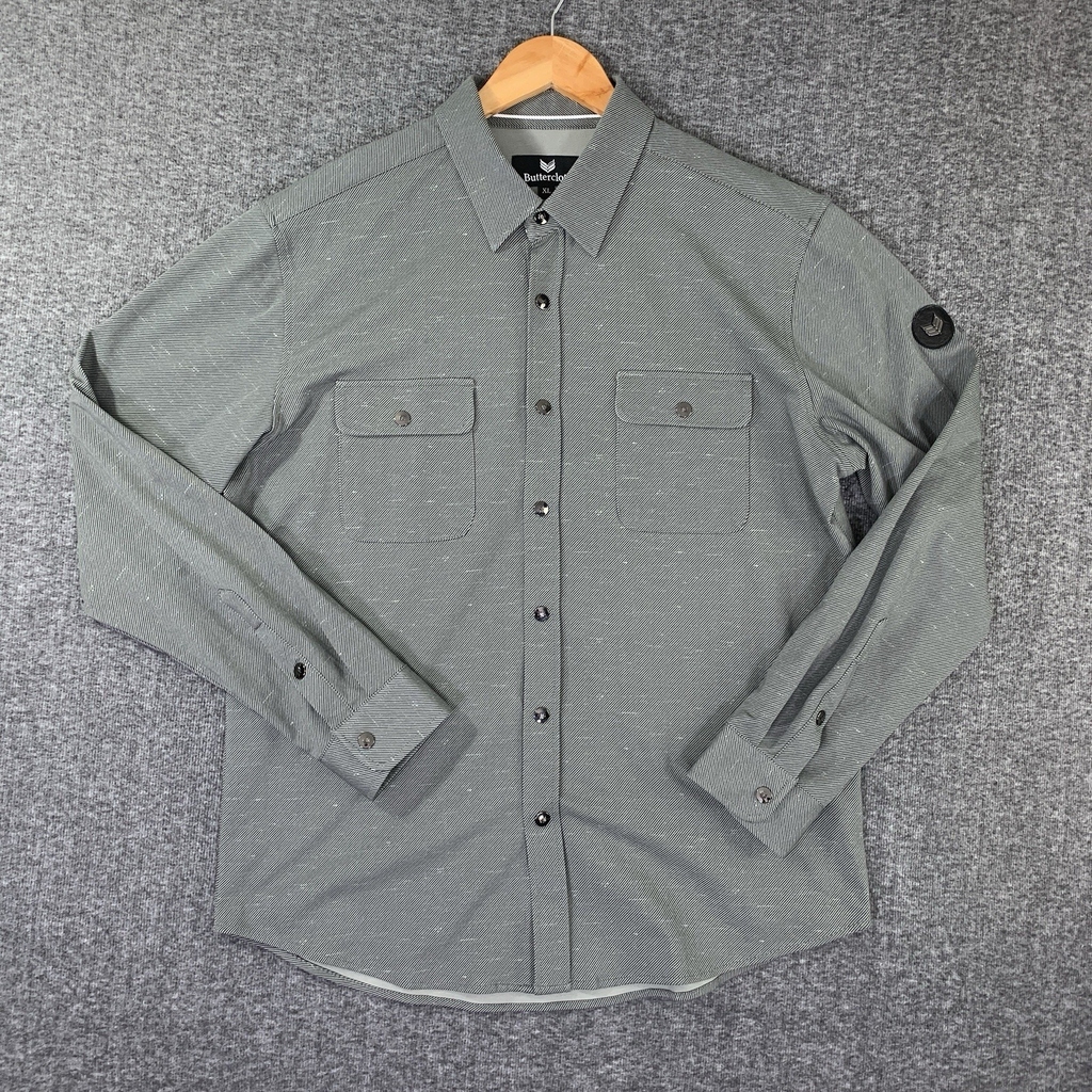 Buttercloth Shirt Jacket Men Extra Large Shacket Performance Stretch Long Sleeve