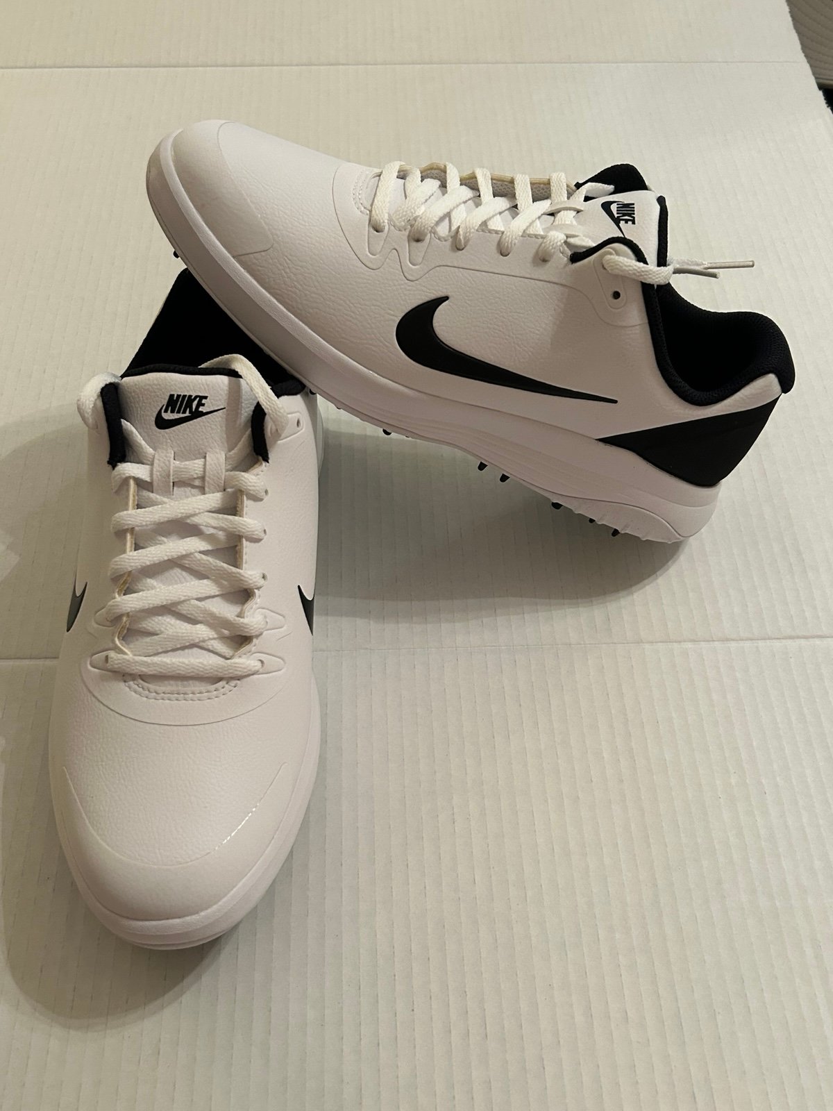 Nike Infinity G Golf Shoes Mens 9.5 Fitsole CTO535-101 White Black Golfing PGA