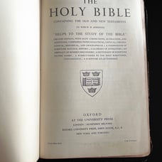 Vintage The Holy Bible Oxford At The University Press Silk Sewed London