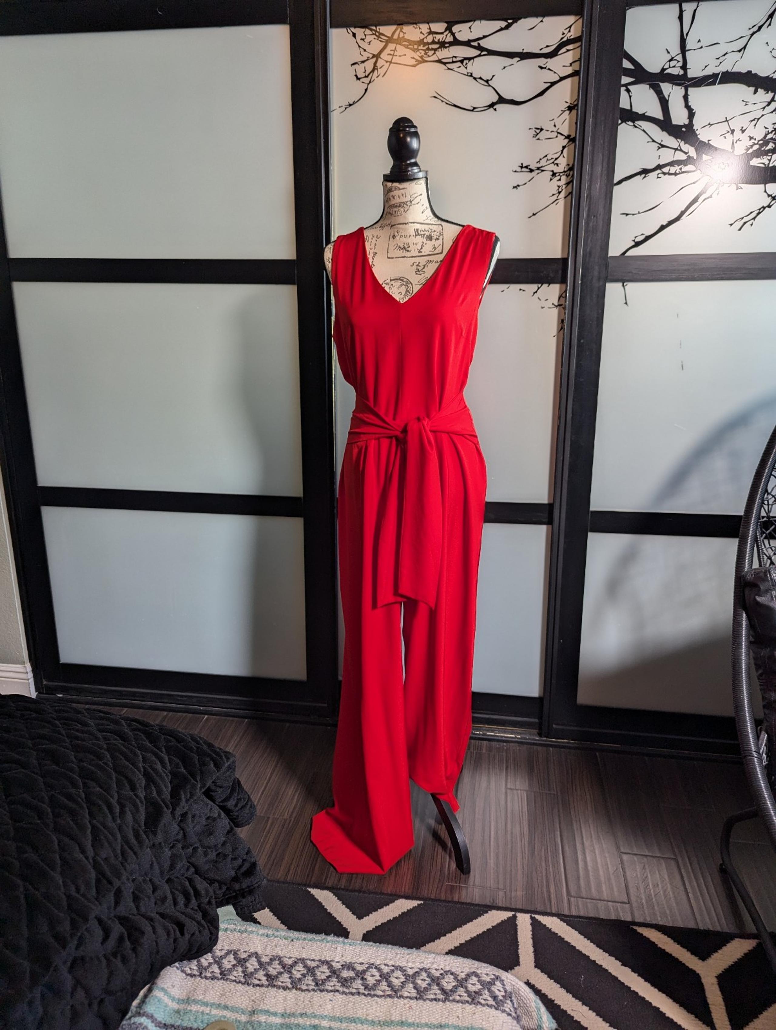 LAUNDRY by Shelli Segal Red jumpsuit . size 14