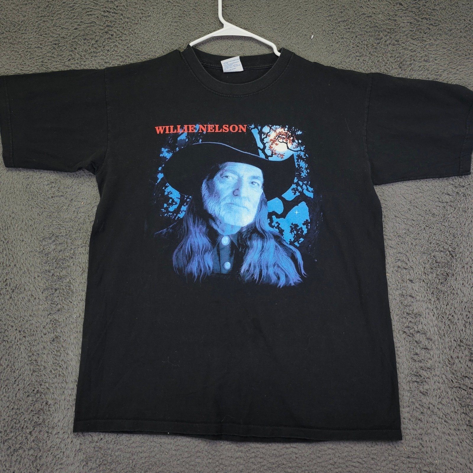 Vintage Willie Nelson T-Shirt Graphic Print Luck Texas XL All Sport