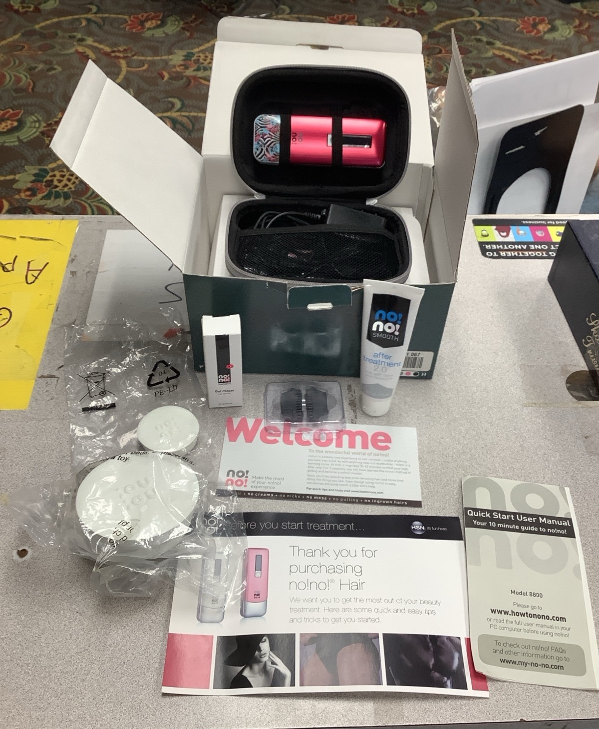 No no hair removal kit with accessories unopened