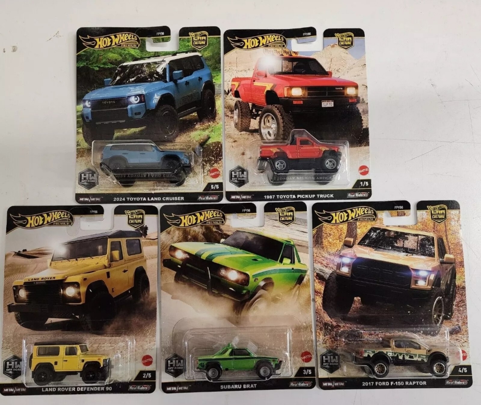 New Hot Wheels Premium Car Culture HW Off Road 5 Car Set 1:64 Diecast Car 2025