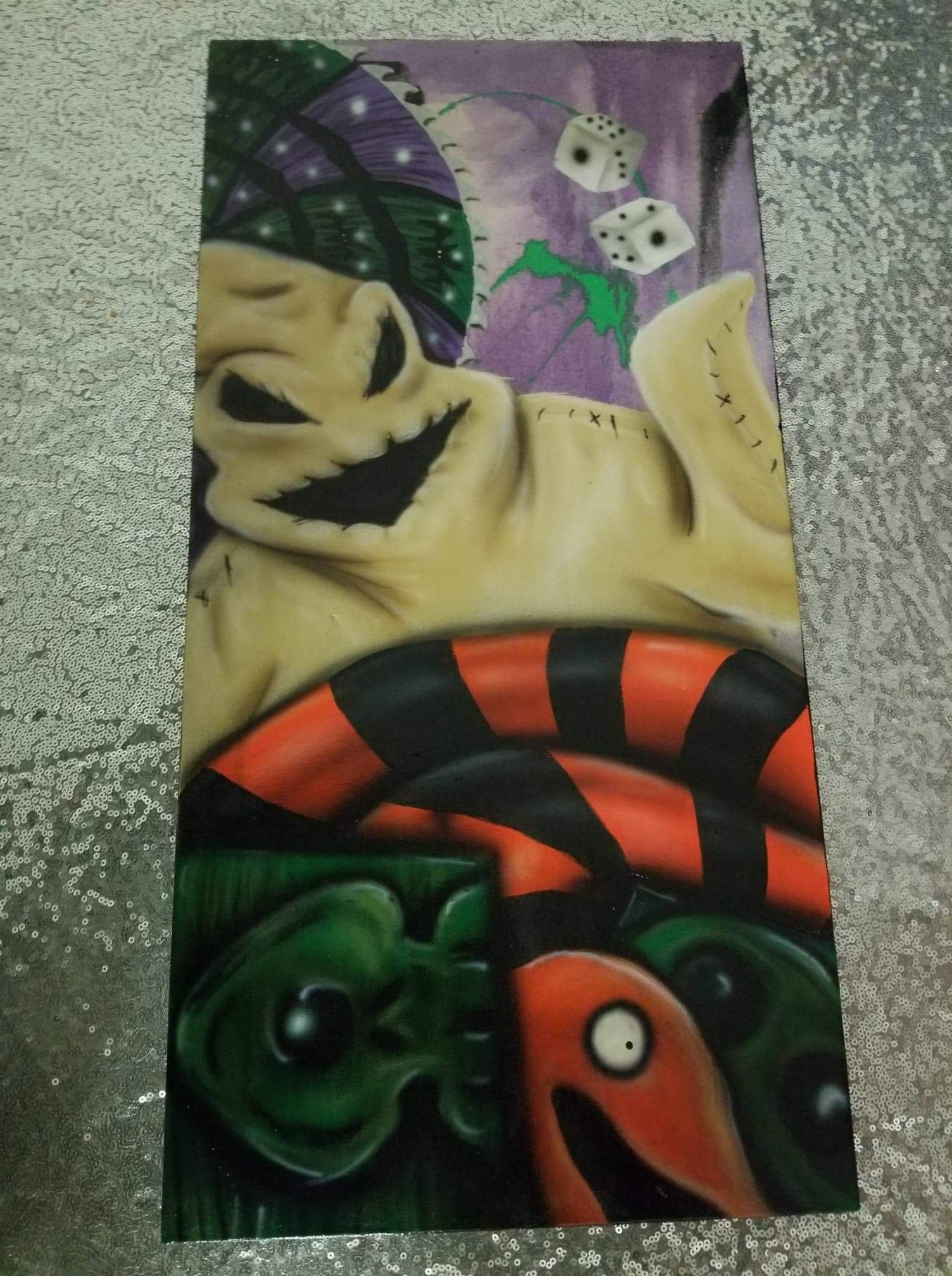 Boogeyman Spray Painted Canvas