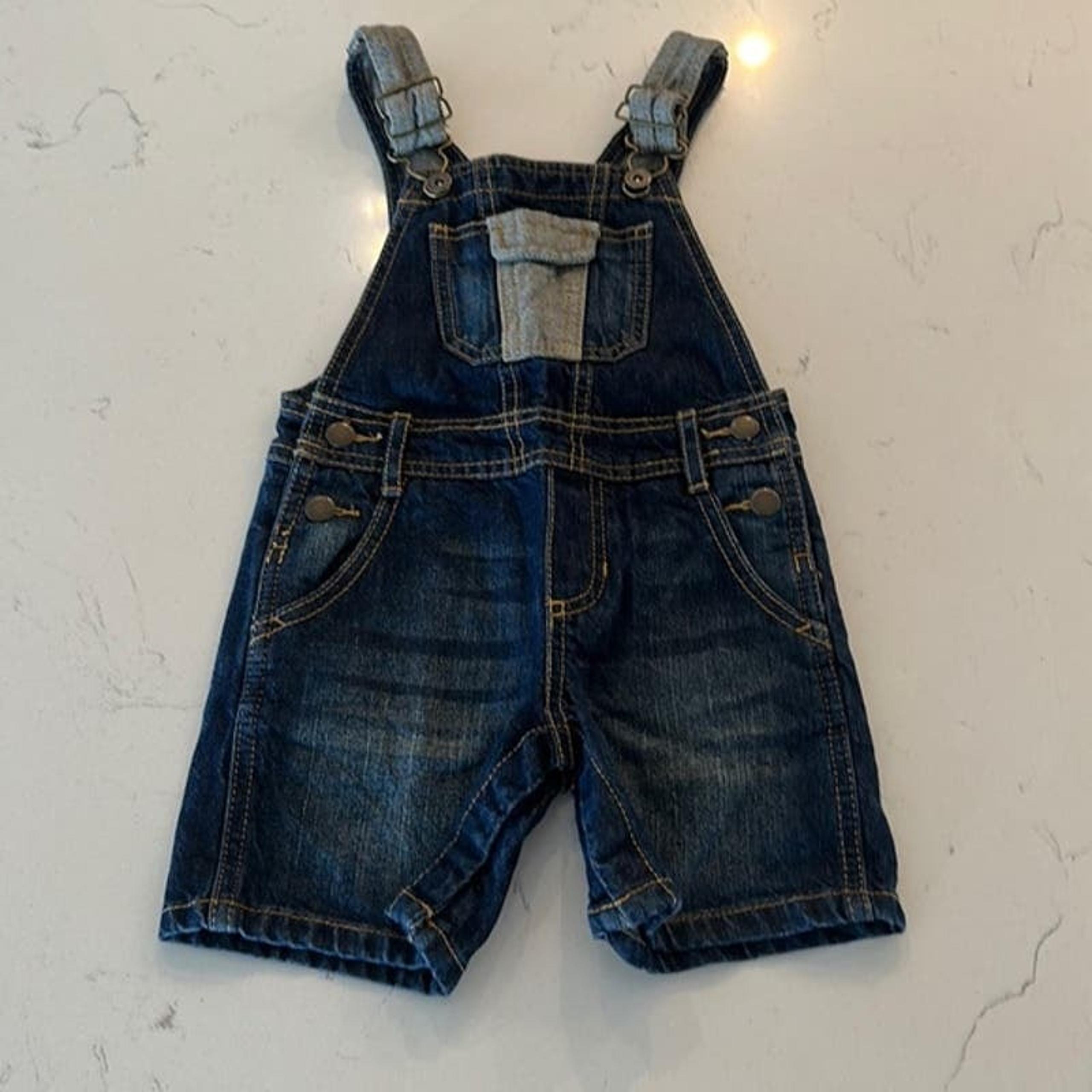 Osh Kosh Blue Denim Jean Overalls Size Youth 18m