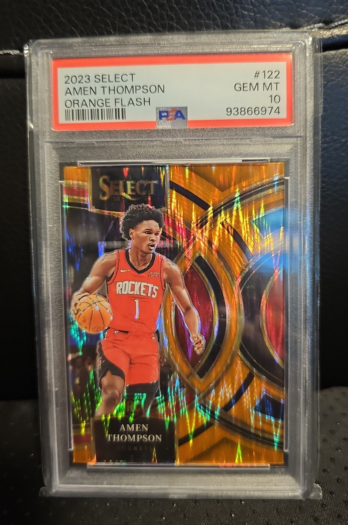 2023 Panini Select Amen Thompson Orange Flash rookie PSA 10 Gem mint